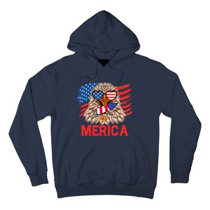 Eagle Mullet 4th Of July USA American Flag Merica Hoodie