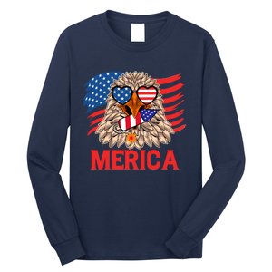 Eagle Mullet 4th Of July USA American Flag Merica Long Sleeve Shirt