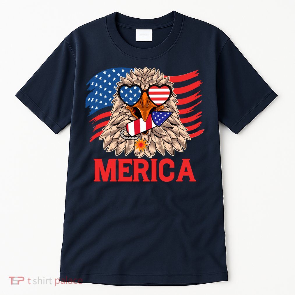 Eagle Mullet 4th Of July USA American Flag Merica Tall T-Shirt