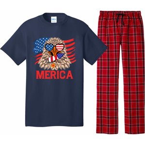 Eagle Mullet 4th Of July USA American Flag Merica Pajama Set