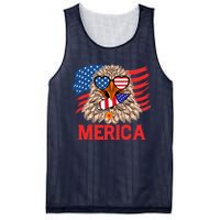 Eagle Mullet 4th Of July USA American Flag Merica Mesh Reversible Basketball Jersey Tank