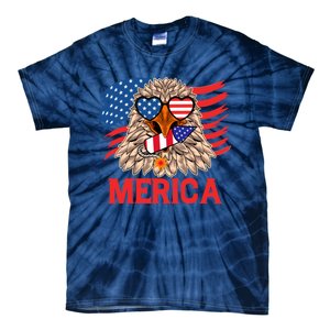 Eagle Mullet 4th Of July USA American Flag Merica Tie-Dye T-Shirt