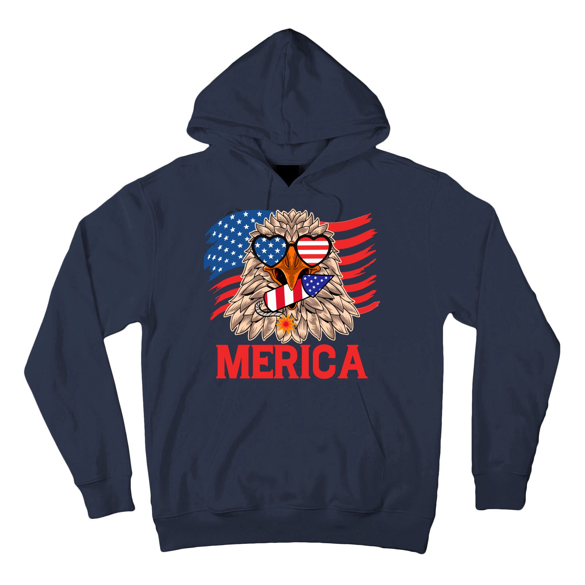 Eagle Mullet 4th Of July USA American Flag Merica Tall Hoodie