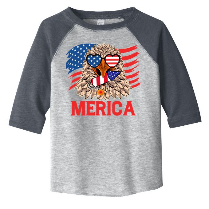 Eagle Mullet 4th Of July USA American Flag Merica Toddler Fine Jersey T-Shirt