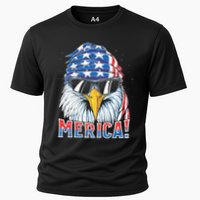 Eagle Merica 4th Of July Merica American Cooling Performance Crew T-Shirt
