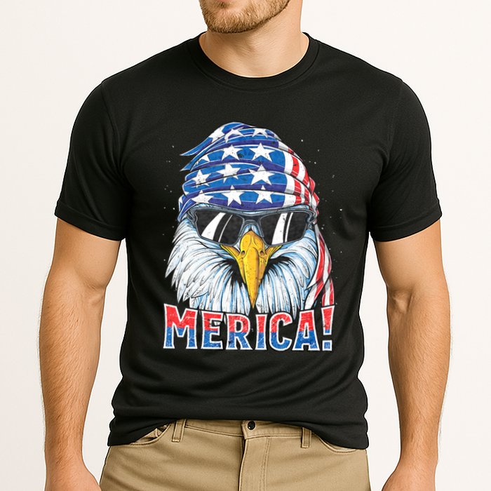 Eagle Merica 4th Of July Merica American Cooling Performance Crew T-Shirt