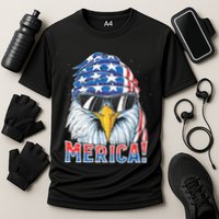 Eagle Merica 4th Of July Merica American Cooling Performance Crew T-Shirt