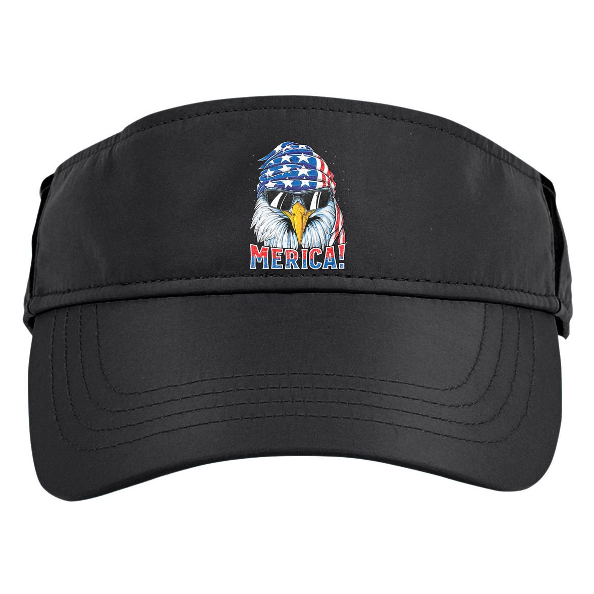 Eagle Merica 4th Of July Merica American Adult Drive Performance Visor
