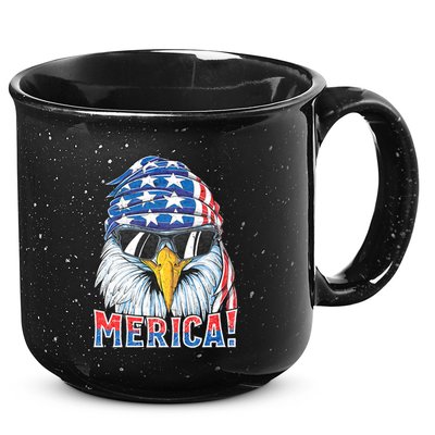 Eagle Merica 4th Of July Merica American 15oz Campfire Ceramic Mug