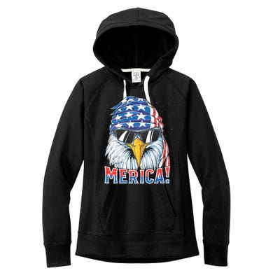 Eagle Merica 4th Of July Merica American Women's Fleece Hoodie