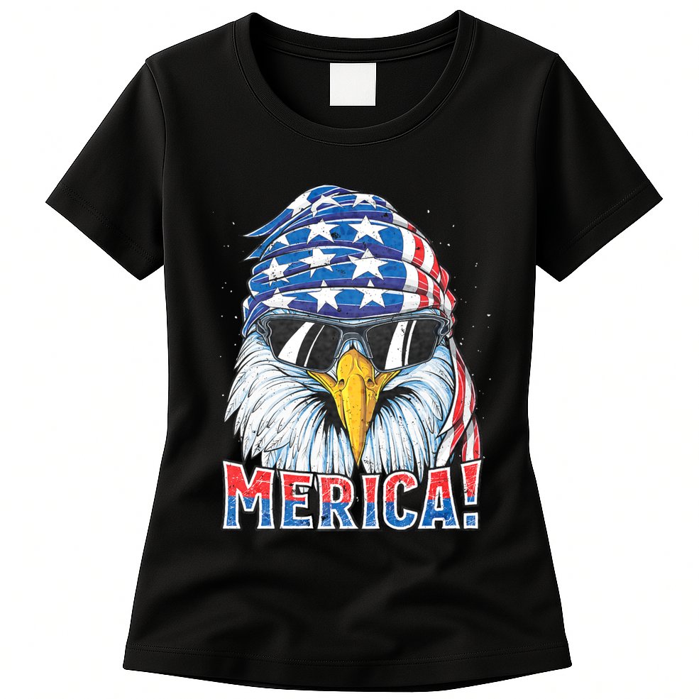 Eagle Merica 4th Of July Merica American Womens T-Shirt