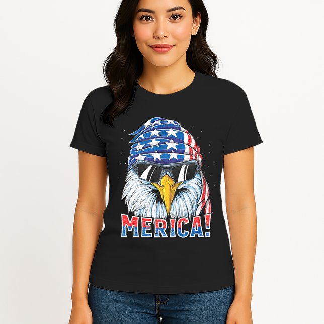 Eagle Merica 4th Of July Merica American Womens T-Shirt