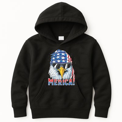 Eagle Merica 4th Of July Merica American Kids Hoodie
