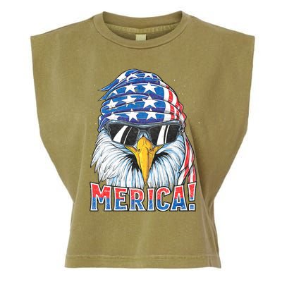 Eagle Merica 4th Of July Merica American Garment-Dyed Women's Muscle Tee