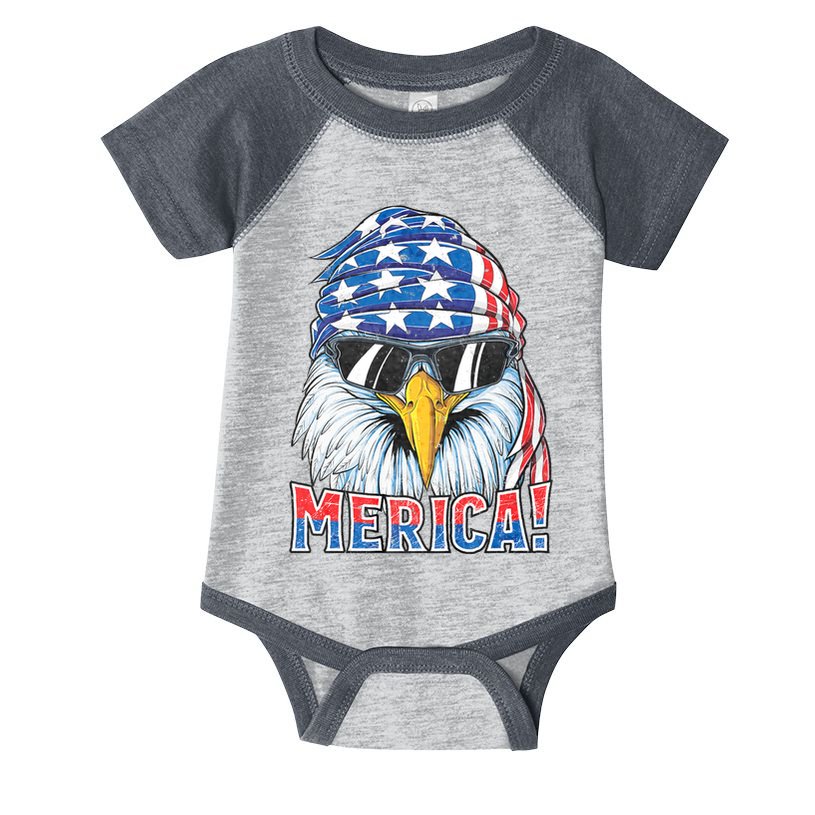 Eagle Merica 4th Of July Merica American Infant Baby Jersey Bodysuit