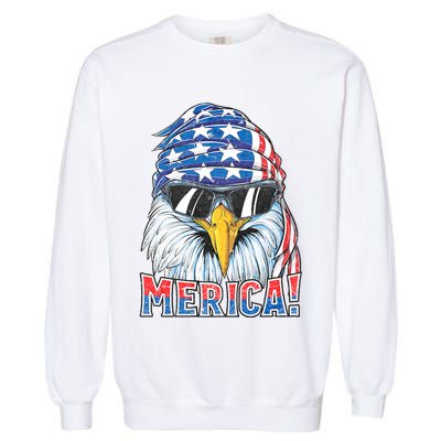 Eagle Merica 4th Of July Merica American Garment-Dyed Sweatshirt