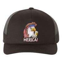 Eagle Mullet 4th Of July Beer USA American Flag Merica Yupoong Adult 5-Panel Trucker Hat