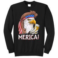 Eagle Mullet 4th Of July Beer USA American Flag Merica Sweatshirt