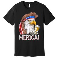 Eagle Mullet 4th Of July Beer USA American Flag Merica Premium T-Shirt