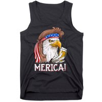 Eagle Mullet 4th Of July Beer USA American Flag Merica Tank Top