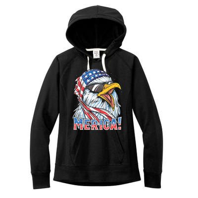 Eagle Merica 4th Of July Merica American Women's Fleece Hoodie