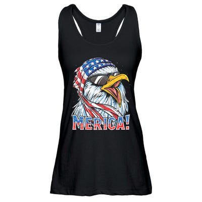 Eagle Merica 4th Of July Merica American Ladies Essential Flowy Tank