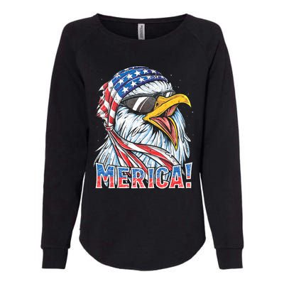 Eagle Merica 4th Of July Merica American Womens California Wash Sweatshirt