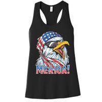 Eagle Merica 4th Of July Merica American Women's Racerback Tank