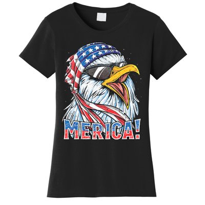 Eagle Merica 4th Of July Merica American Women's T-Shirt