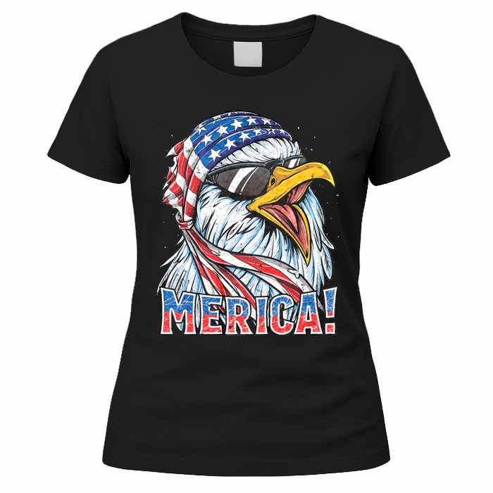 Eagle Merica 4th Of July Merica American Women's T-Shirt