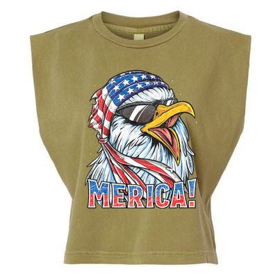 Eagle Merica 4th Of July Merica American Garment-Dyed Women's Muscle Tee