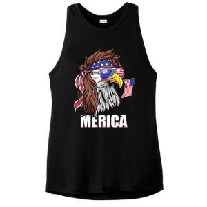 Eagle Mullet 4th Of July Usa American Flag Merica Funny Gift Ladies PosiCharge Tri-Blend Wicking Tank