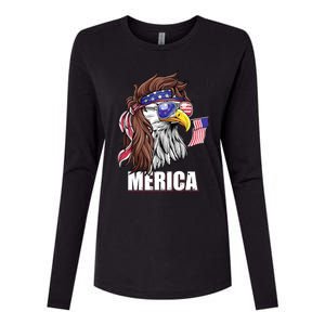 Eagle Mullet 4th Of July Usa American Flag Merica Funny Gift Womens Cotton Relaxed Long Sleeve T-Shirt