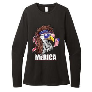 Eagle Mullet 4th Of July Usa American Flag Merica Funny Gift Womens CVC Long Sleeve Shirt