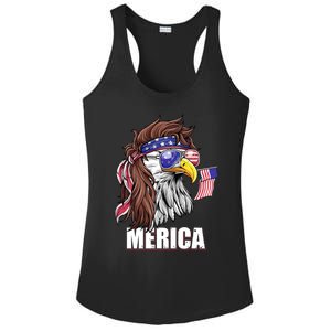 Eagle Mullet 4th Of July Usa American Flag Merica Funny Gift Ladies PosiCharge Competitor Racerback Tank