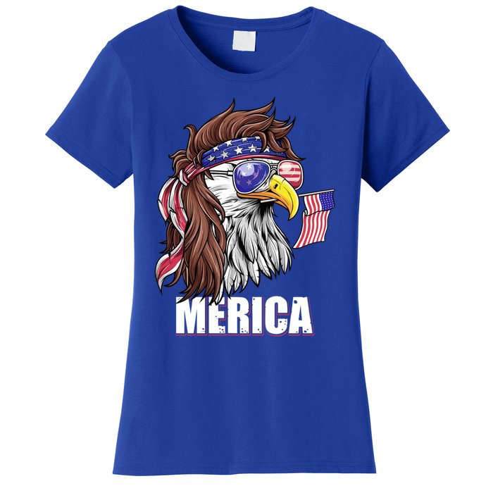 Eagle Mullet 4th Of July Usa American Flag Merica Funny Gift Women's T-Shirt