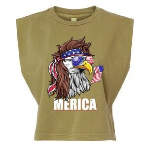 Eagle Mullet 4th Of July Usa American Flag Merica Funny Gift Garment-Dyed Women's Muscle Tee