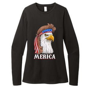 Eagle Mullet 4th Of July Usa American Flag Merica Womens CVC Long Sleeve Shirt