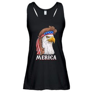 Eagle Mullet 4th Of July Usa American Flag Merica Ladies Essential Flowy Tank