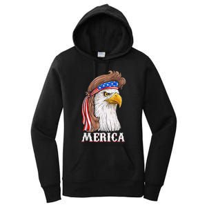 Eagle Mullet 4th Of July Usa American Flag Merica Women's Pullover Hoodie