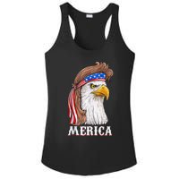 Eagle Mullet 4th Of July Usa American Flag Merica Ladies PosiCharge Competitor Racerback Tank