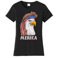 Eagle Mullet 4th Of July Usa American Flag Merica Women's T-Shirt