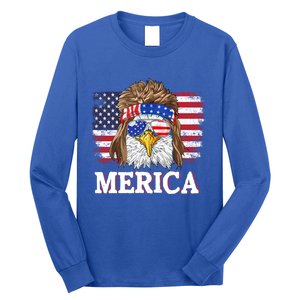 Eagle Mullet 4th Of July Usa American Flag Merica Cute Gift Long Sleeve Shirt