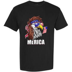 Eagle Mullet 4th Of July USA American Flag Merica Garment-Dyed Heavyweight T-Shirt