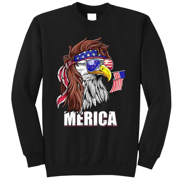 Eagle Mullet 4th Of July USA American Flag Merica Sweatshirt