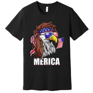 Eagle Mullet 4th Of July USA American Flag Merica Premium T-Shirt