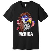 Eagle Mullet 4th Of July USA American Flag Merica Premium T-Shirt