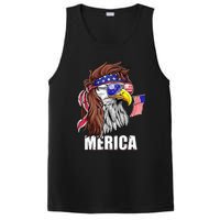 Eagle Mullet 4th Of July USA American Flag Merica PosiCharge Competitor Tank