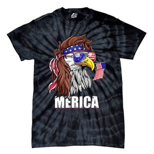 Eagle Mullet 4th Of July USA American Flag Merica Tie-Dye T-Shirt