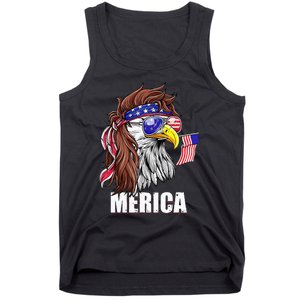 Eagle Mullet 4th Of July USA American Flag Merica Tank Top